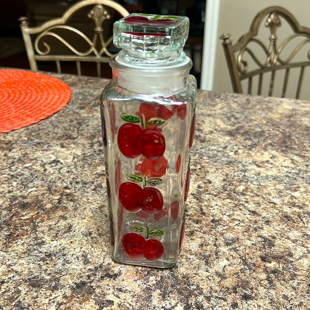 Glass Jar with Cherries